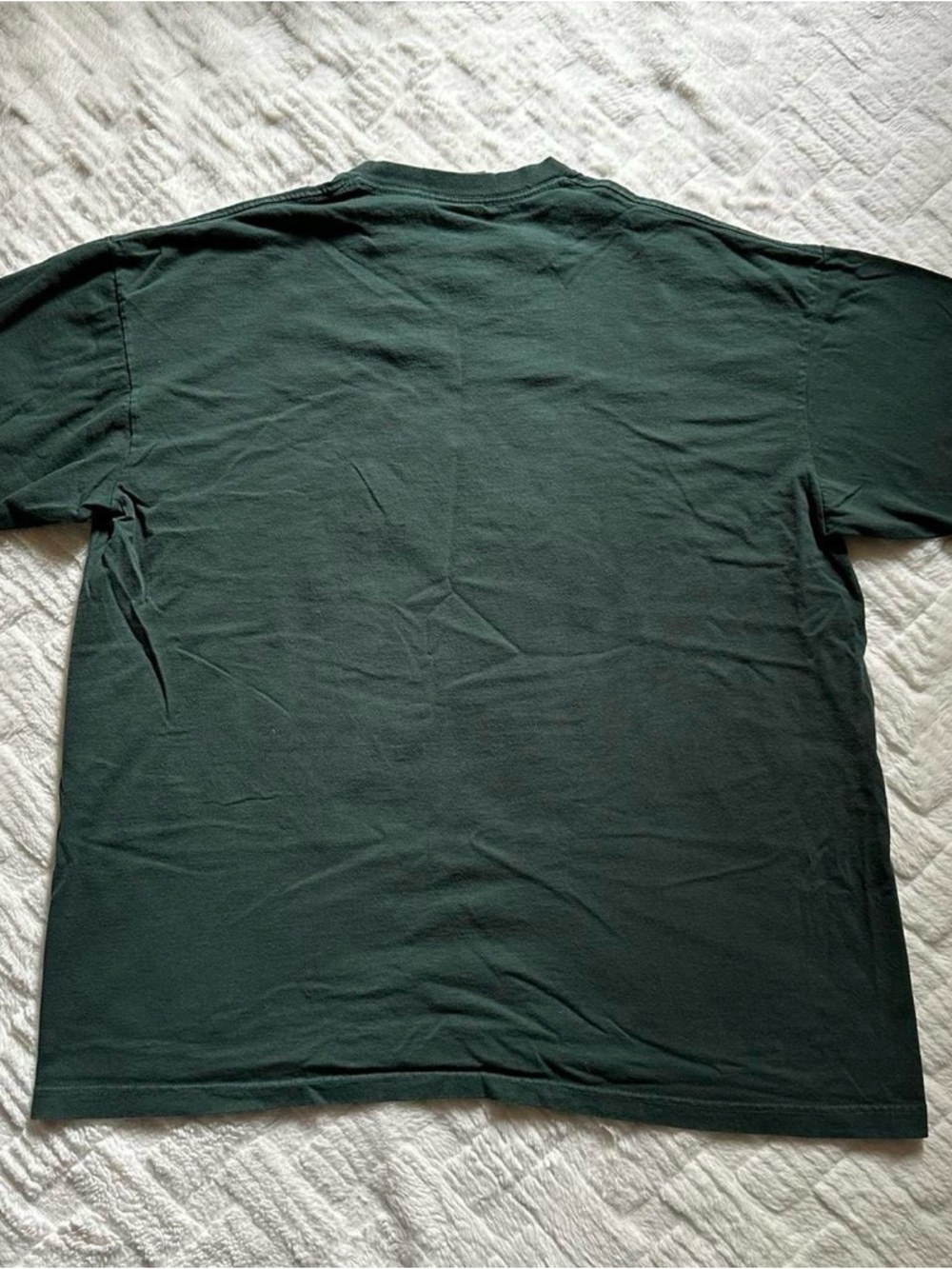 Vintage 90s Men's Dark Green Graphic T-Shirt with Celtic Tree Mandala XL - Picture 4 of 5